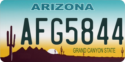 AZ license plate AFG5844
