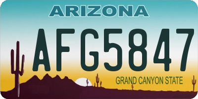 AZ license plate AFG5847