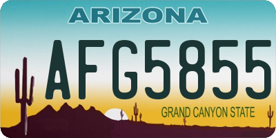 AZ license plate AFG5855