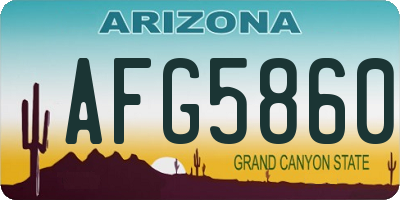 AZ license plate AFG5860