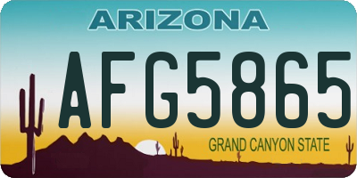 AZ license plate AFG5865