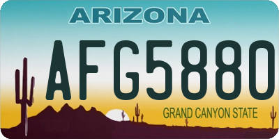 AZ license plate AFG5880