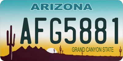 AZ license plate AFG5881