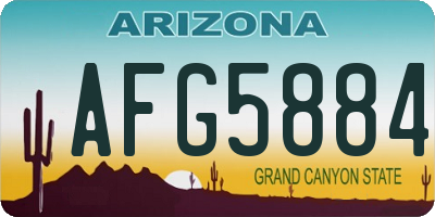 AZ license plate AFG5884