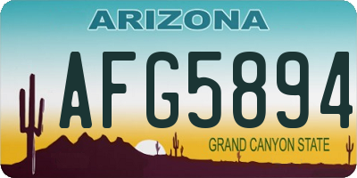 AZ license plate AFG5894