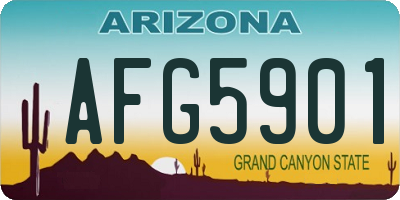AZ license plate AFG5901