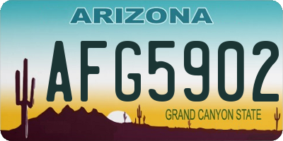 AZ license plate AFG5902