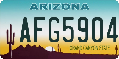 AZ license plate AFG5904