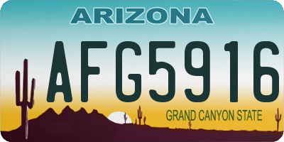 AZ license plate AFG5916