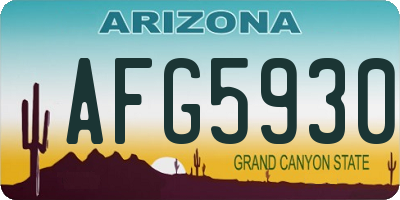 AZ license plate AFG5930