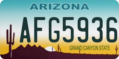 AZ license plate AFG5936