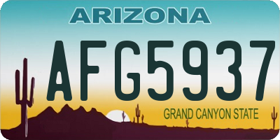 AZ license plate AFG5937