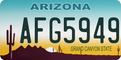 AZ license plate AFG5949