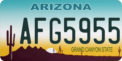 AZ license plate AFG5955