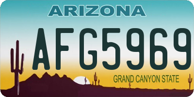 AZ license plate AFG5969