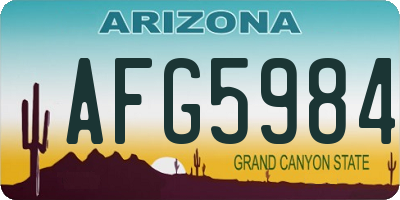 AZ license plate AFG5984