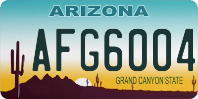 AZ license plate AFG6004