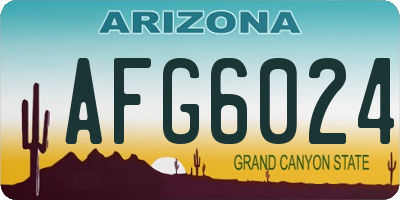 AZ license plate AFG6024