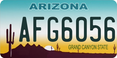 AZ license plate AFG6056
