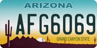 AZ license plate AFG6069