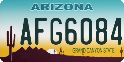 AZ license plate AFG6084