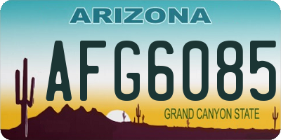 AZ license plate AFG6085