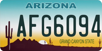 AZ license plate AFG6094