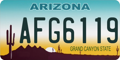 AZ license plate AFG6119