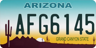 AZ license plate AFG6145