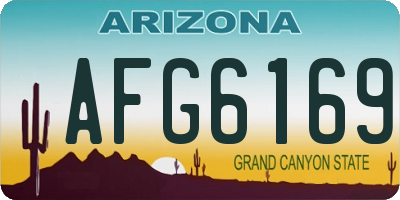 AZ license plate AFG6169