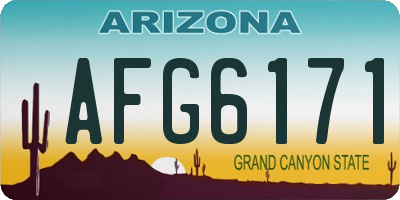 AZ license plate AFG6171