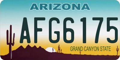 AZ license plate AFG6175