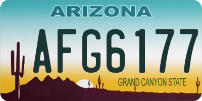 AZ license plate AFG6177