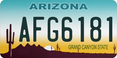 AZ license plate AFG6181