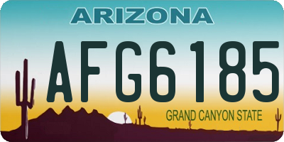 AZ license plate AFG6185