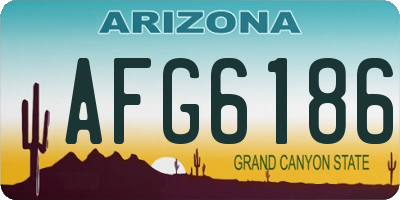 AZ license plate AFG6186