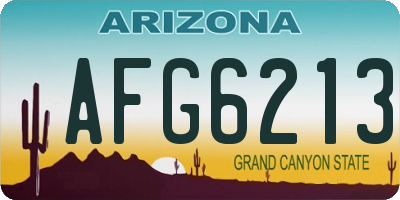 AZ license plate AFG6213