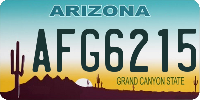 AZ license plate AFG6215