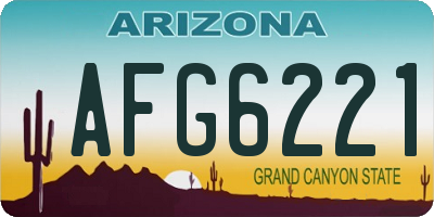 AZ license plate AFG6221