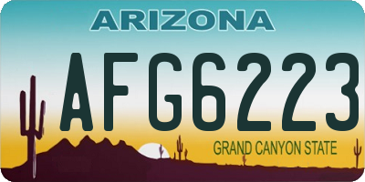 AZ license plate AFG6223