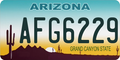 AZ license plate AFG6229