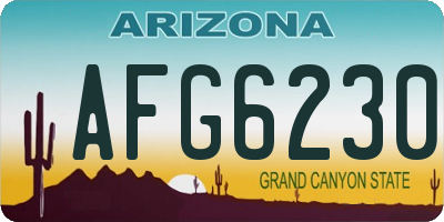 AZ license plate AFG6230