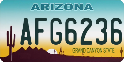 AZ license plate AFG6236