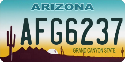 AZ license plate AFG6237