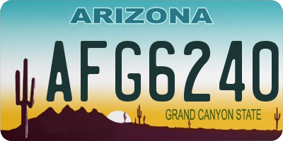 AZ license plate AFG6240