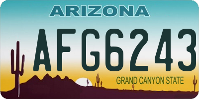 AZ license plate AFG6243