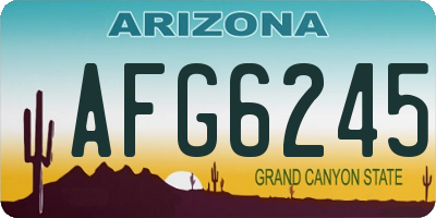 AZ license plate AFG6245