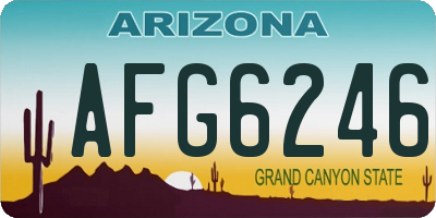 AZ license plate AFG6246