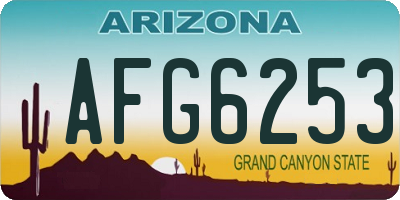 AZ license plate AFG6253