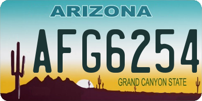 AZ license plate AFG6254
